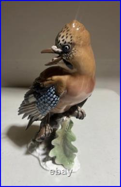 Rosenthal Jay bird Figurine Heidenreich German Procelain 11 AS IS