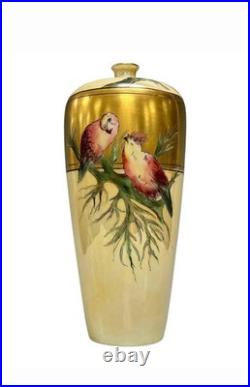 Rosenthal Porcelain Vase Painted with Birds 14 STUNNING Circa 1900-1910 Rosenthal Porcelain Vase Painted with Birds 14 STUNNING Circa 1900-1910