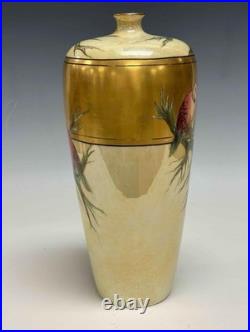 Rosenthal Porcelain Vase Painted with Birds 14 STUNNING Circa 1900-1910