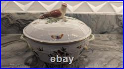 Rothschild Bird Top Covered Tureen Herond 42RO Hungary Handpainted Porcelain Vtg