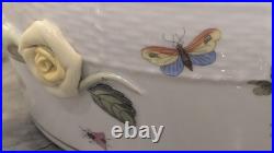 Rothschild Bird Top Covered Tureen Herond 42RO Hungary Handpainted Porcelain Vtg