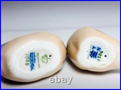 Royal Copenhagen Bird Figurines Kara Crested Tit #1506 and Blue Tit #1505 Signed