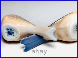 Royal Copenhagen Bird Figurines Kara Crested Tit #1506 and Blue Tit #1505 Signed