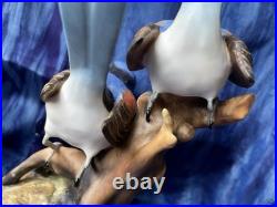 Royal Crown Derby Fairy Wren figurine, bone china, 1969, birds, flowers