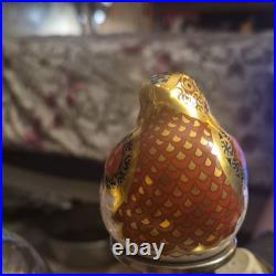 Royal Crown Derby Old Imari Solid Gold Band Robin Fine Bone China Figurine