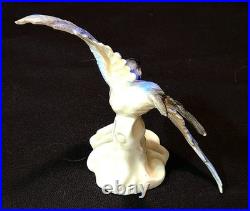 Royal Crown Staffoshire Blue Bird Swallows Porcelain Bird Figure One Damaged