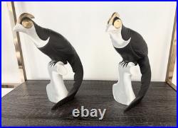 Royal Dux Porcelain Birds Pair. Czechoslovakia 1970's. Signed