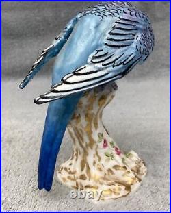 Royal Worcester Blue Budgerigar Budgee Parakeet 2664 Rare Figurine