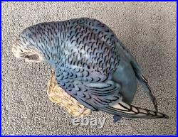 Royal Worcester Blue Budgerigar Budgee Parakeet 2664 Rare Figurine