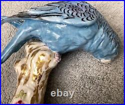 Royal Worcester Blue Budgerigar Budgee Parakeet 2664 Rare Figurine