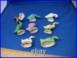 SET OF 8 Late 19th C CHINESE PORCELAIN Miniature DUCK FIGURINES-NR