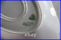 Saucer in French limoges marked porcelain bird pheasant tableware signed