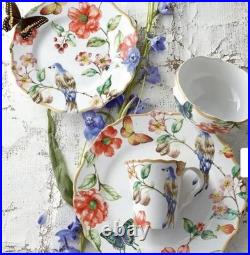 Service for 6- 222 Fifth Porcelain (Ambri) Butterfly/Bird/Flower 24 Pieces