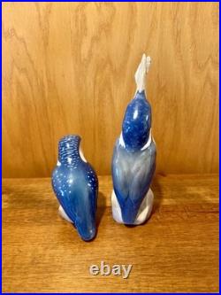 Set Of (2) AUTHENTIC Royal Copenhagen Bird KINGFISHER BIRD Figurine #2257 #3234