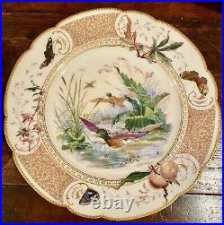 Set of 12 Haviland Limoges Porcelain Dinner Plates withWild Game Birds