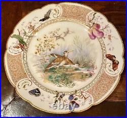 Set of 12 Haviland Limoges Porcelain Dinner Plates withWild Game Birds