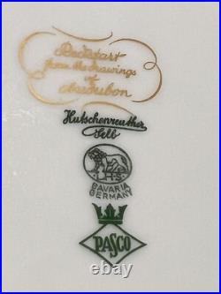 Set of 14 Gilded 8 Hutschenreuther Gelb John James Audubon Bird Plates Passco