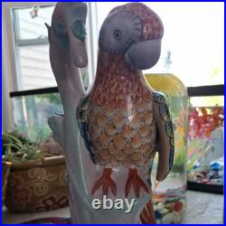 Set of 2 Vintage Parrot on Branches