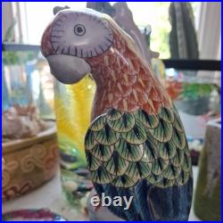 Set of 2 Vintage Parrot on Branches