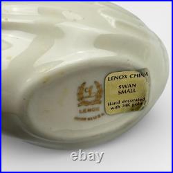 Set of 5 Lenox Swan Candy Trinket Dish Porcelain 24K Gold Trim Hand Decorated