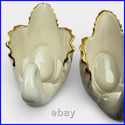 Set of 5 Lenox Swan Candy Trinket Dish Porcelain 24K Gold Trim Hand Decorated