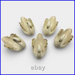 Set of 5 Lenox Swan Candy Trinket Dish Porcelain 24K Gold Trim Hand Decorated
