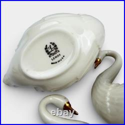 Set of 5 Lenox Swan Candy Trinket Dish Porcelain 24K Gold Trim Hand Decorated