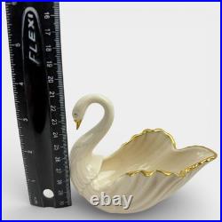 Set of 5 Lenox Swan Candy Trinket Dish Porcelain 24K Gold Trim Hand Decorated