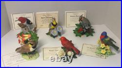 Set of 6 Lenox Porcelain Bird Figurines from the Garden Birds Collection
