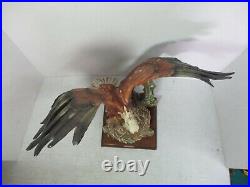 Signed Guiseppe Armani 17 Tall EAGLE with Nest & 2 EAGLETS Sculpture Statue