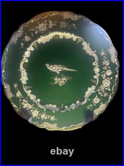 Spode Copeland China Y4015 Green & Gold Bird 10.5 Dinner Plate England