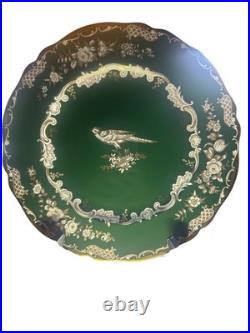Spode Copeland China Y4015 Green & Gold Bird 10.5 Dinner Plate England