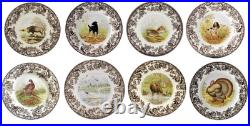 Spode Woodland Set Of 8 dinner Plates- 8 unique animals 3698