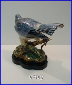 Statue Harrier Bird Wildlife Art Deco Style Art Nouveau Style Porcelain Bronze F