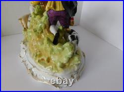Stunning Antique / Vintage Carl Thieme Dresden Figurine Couple With Bird Cage