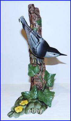 Stunning Boehm Bisque Porcelain #469 Nuthatch 10 3/8 Bird Figurine