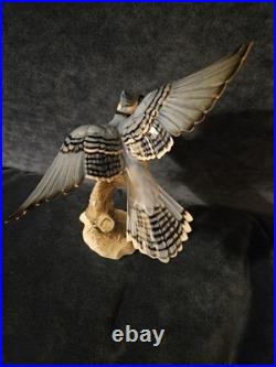 Stunning Hutschenreuther Blue Jay Bird Figurine. VGC, Audubon. 10x7