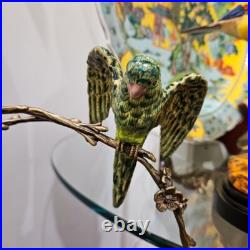 Stunning Porcelain & Bronze Ormolu Birds On Tree Branch Sculpture -18'' X 16''h