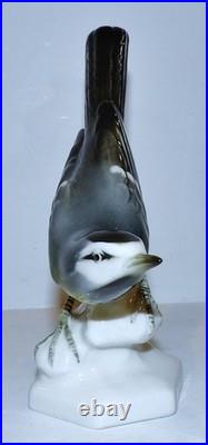 Stunning Vintage Aelteste Volkstedt Germany Porcelain Neuhauser Bird 6 Figurine