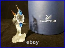Swarovski MINT Crystal MALACHITE KINGFISHERS Birds Figurine COA 623323 RARE