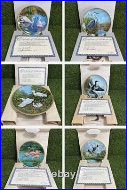 The Elegant Birds Series by James Faulkner Complete Set of 6 W. S. George Plates