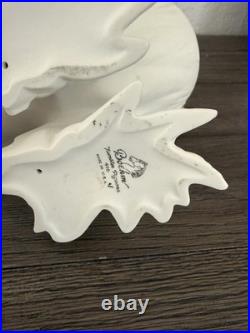 Two Boehm Pigeons #416 White Porcelain Bird Figurine In Excellent Condition