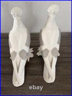 Two Boehm Pigeons #416 White Porcelain Bird Figurine In Excellent Condition