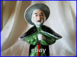 Unusual antique Chinese Porcelain Figure Farmer holding Hoe