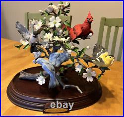 VERY RARE! Lenox Porcelain Dogwood At Spring. 670 Of 1500 With COA. & Stand #79