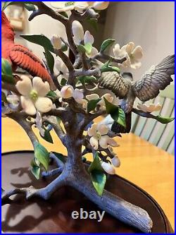 VERY RARE! Lenox Porcelain Dogwood At Spring. 670 Of 1500 With COA. & Stand #79