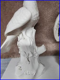 VTGItaly Mottadhedeh Style Porcelain blanc de chine Male and Female Hoopoe Birds