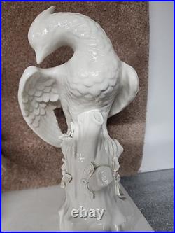 VTGItaly Mottadhedeh Style Porcelain blanc de chine Male and Female Hoopoe Birds