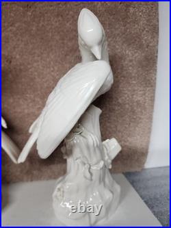 VTGItaly Mottadhedeh Style Porcelain blanc de chine Male and Female Hoopoe Birds