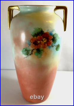 VTG/Antique Art Deco Porcelain Vase/Hand Painted Bird/Gold Trim/Japan/EUC
